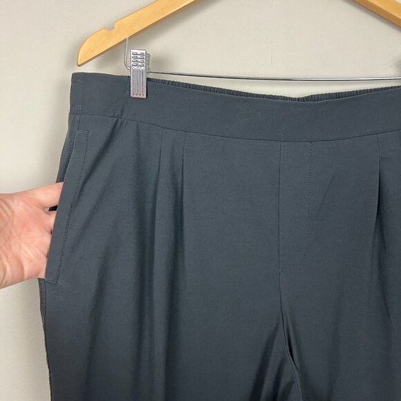 CALIA Pants Womens XL Black Cropped Pleated Stretch High Rise Tapered Activewear - Picture 6 of 10